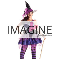 Fantasia Bruxa Purple Halloween