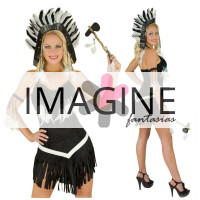 Fantasia Índia Americana Black Importada Pronta Entrega